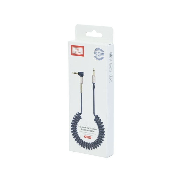 Earldom Cable 3.5mm male - 3.5mm male 1m Μαύρο(AUX23)