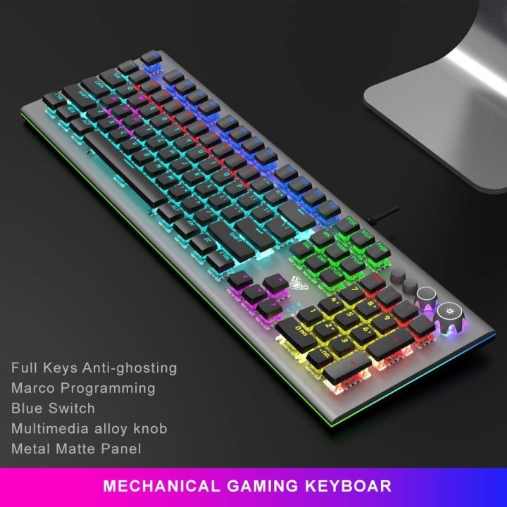 Aula S2096 Mechanical Gaming Keyboard Gray RGB Αγγλικό US
