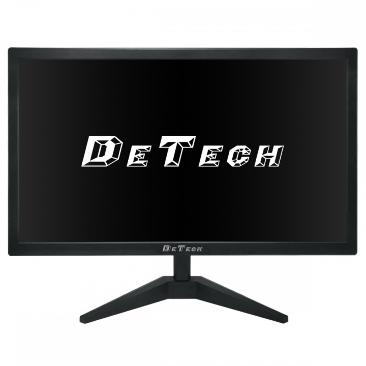 Monitor DeTech 21.5" FHD 1920x1080 75Hz, Black (VGA/HDMI) 79006