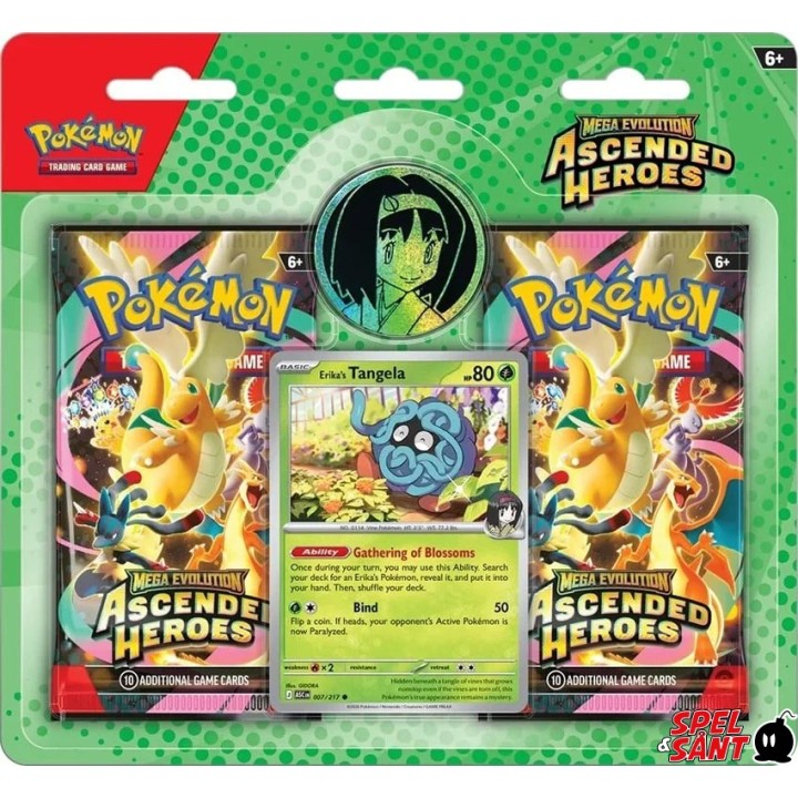 Pokemon TCG Mega Evolution: Ascended Heroes - 2-pack blister Collection (Erikas Tangela)