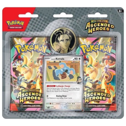 Pokemon TCG Mega Evolution: Ascended Heroes 2-pack blister Collection( Larrys Komala)
