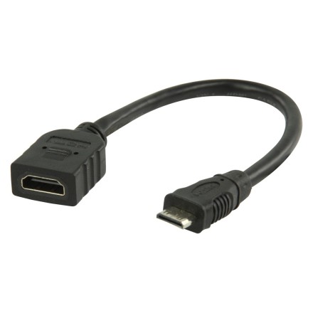 VALUELINE Καλώδιο Μετατροπέας HDMI mini αρσενικό σε HDMI θηλυκό 0.20m VLVP 34590 B02