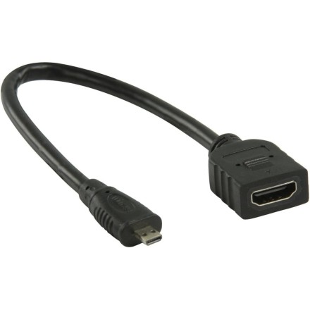 VALUELINE Micro HDMI male to HDMI female Adapter 20cm VLVP 34790 B02