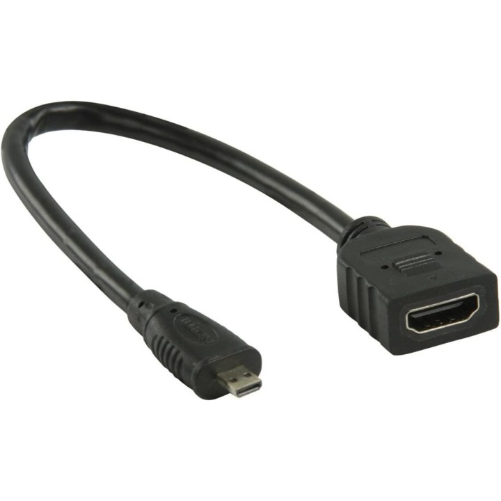 VALUELINE Micro HDMI male to HDMI female Adapter 20cm VLVP 34790 B02