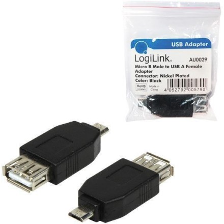 LogiLink AU0029 Μετατροπέας micro USB male σε USB-A female 1τμχ