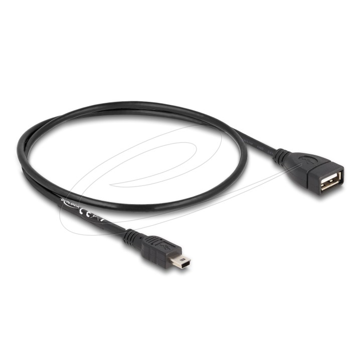 Delock USB 2.0 cable Type-A female to mini USB male 0.5 m