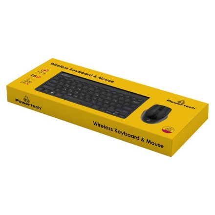 POWERTECH set ποντίκι & πληκτρολόγιο PT-940, ασύρματο, 1200DPI, μαύρο Ελληνικό