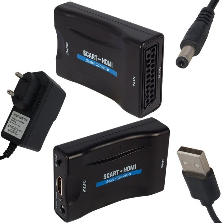 Mini Scart to HDMI Converter Scaler 1080p Sintech