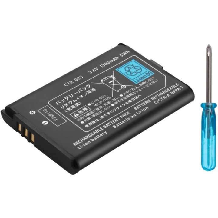Battery CTR-003, with screwdriver, compatible with Nintendo 3DS and 2DS 1300mAh/3.6V