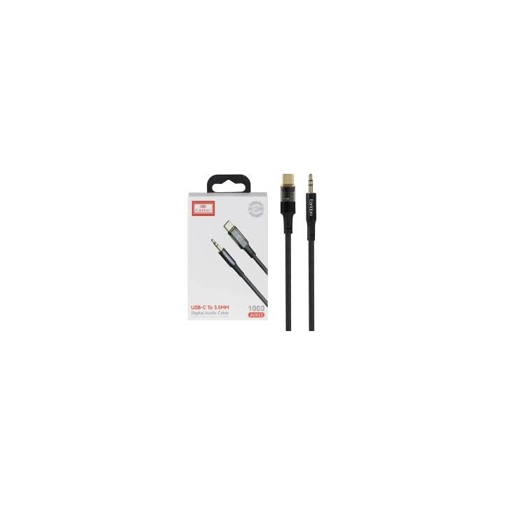 Earldom ET-AUX53 USB 2.0 Cable USB-C male - 3.5mm male Μαύρο 1m (ET-AUX53)