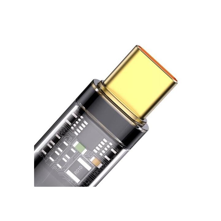 Baseus Explorer Series Auto Power-Off Fast Charging Data Cable USB to Type-C 100W 1m Black
