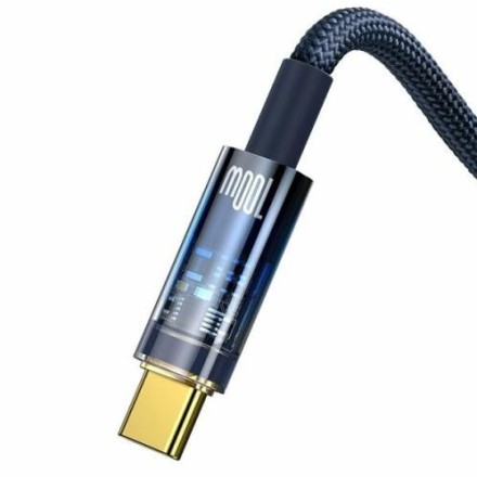 Baseus Explorer Series Auto Power-Off Fast Charging Data Cable USB to Type-C 100W 1m Blue