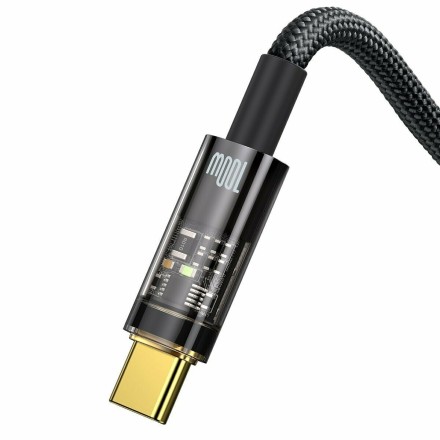 Baseus Explorer Series Auto Power-Off Fast Charging Data Cable USB to Type-C 100W 2m Black