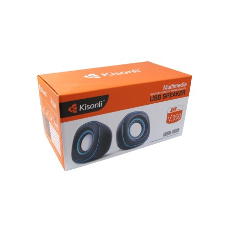 Kisonli V350 Ηχεία Υπολογιστή USB 2.0 με Ισχύ 3W Μαύρο