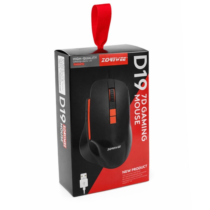 Zornwee D19 Gaming Ποντίκι Μαύρο 7D USB BLACK