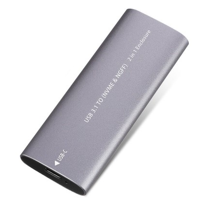 Θήκη για Σκληρό Δίσκο M.2 SATA III NVME με σύνδεση USB 3.1 / SATA σε Γκρι χρώμα(17756)