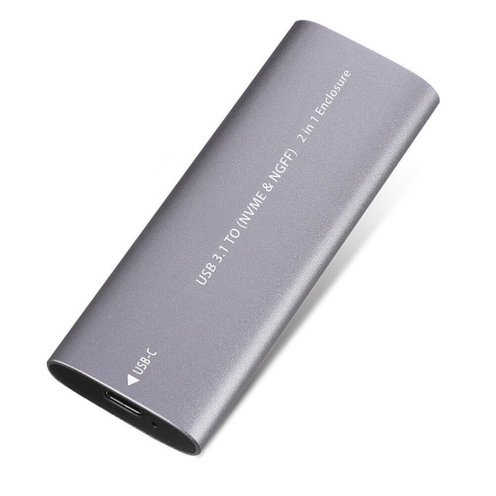Θήκη για Σκληρό Δίσκο M.2 SATA III NVME με σύνδεση USB 3.1 / SATA σε Γκρι χρώμα(17756)