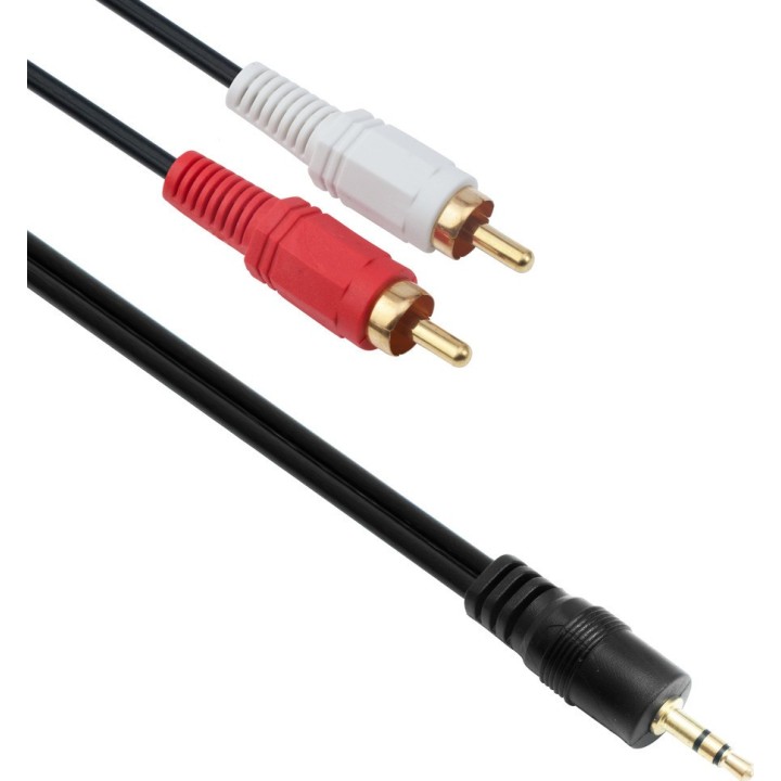 Καλώδιο Ηχου 3.5mm male - RCA male Μαύρο 5m (18072)
