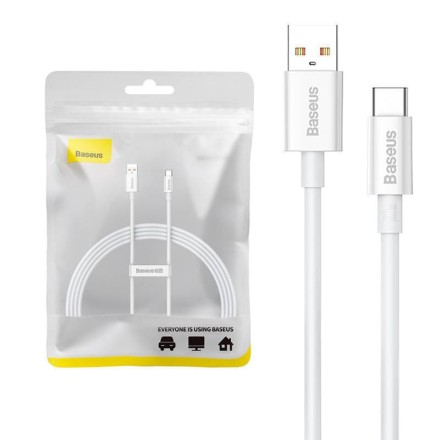 Baseus Superior USB 2.0 Cable USB-C male - USB-A 100W PD Λευκό 1.5m (P10320102214-02)