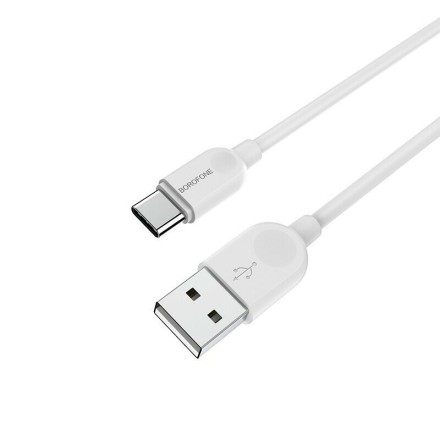 Borofone BX14 USB 2.0 Cable USB-C male - USB-A Λευκό 3m
