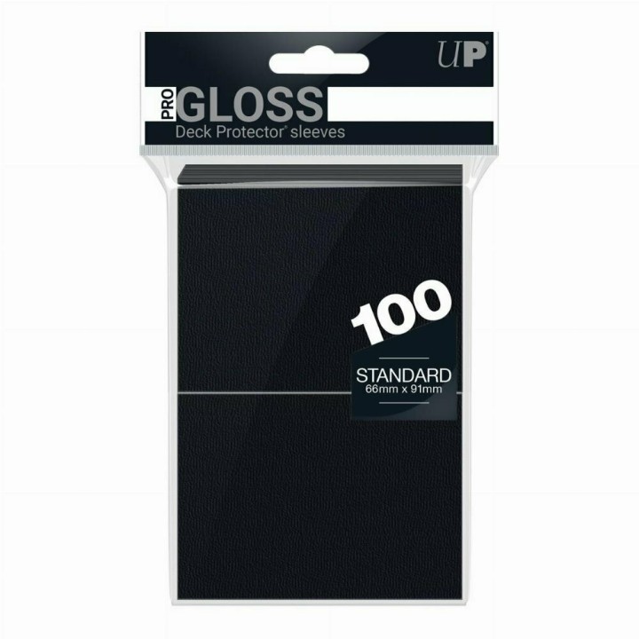 Προστατευτικά καρτών Ultra Pro - PRO-Gloss Standard Size, Black (100 τεμ.)66mm x 91mm (REM82691)
