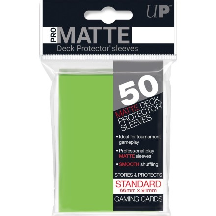 Ultra Pro Pro-Matte Card Card Sleeves Standard Size 50τμχ Lime Green 66mm x 91mm(REM84190)