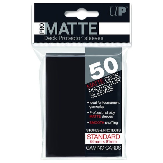Ultra Pro Card Sleeves Standard Size 50τμχ Black 66mm x 91mm (REM82728)