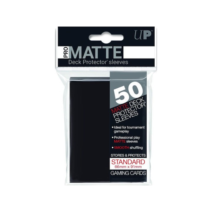 Ultra Pro Card Sleeves Standard Size 50τμχ Black 66mm x 91mm (REM82728)