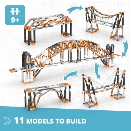 Σετ Αρχιτεκτονικής Engino Discovering STEM Κατασκευάστε τον Πύργο του Άιφελ και τη Γέφυρα του Σίδνεϊ:για παιδιά ηλικίας 9+