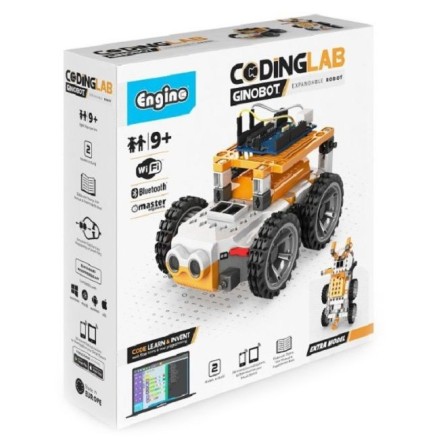 Engino Coding Lab- GinoBot STEM Robotics Toys for Kids Ages 9+ (2 Robots to Build)ROB10
