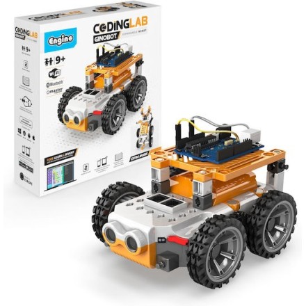 Engino Coding Lab- GinoBot STEM Robotics Toys for Kids Ages 9+ (2 Robots to Build)ROB10