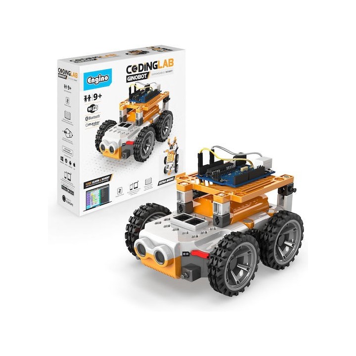 Engino Coding Lab- GinoBot STEM Robotics Toys for Kids Ages 9+ (2 Robots to Build)ROB10