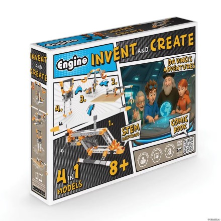 Engino Invent and Create Da Vincis Adventures 4-in-1 STEAM Building Kit(IC02)