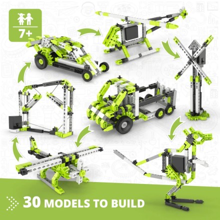 Engino Creative Builder: Σετ 30 Μηχανοκίνητων Μοντέλων - Παιχνίδια Μηχανικής STEM για Παιδιά Ηλικίας 7+(3030)