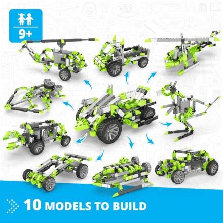 Engino Inventor Motorized- 4 Wheeled Extreme Bike: STEM Mechanical Toys for Kids Ages 9+ (10 Models to Build)IN51