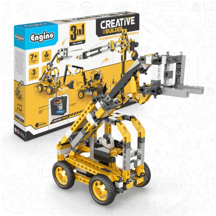 Engino Σετ Μηχανημάτων Ψηλού Γερανού Creative Builder Εκπαιδευτικά Παιχνίδια Μηχανικής για Παιδιά Ηλικίας 6+(CB-M40)