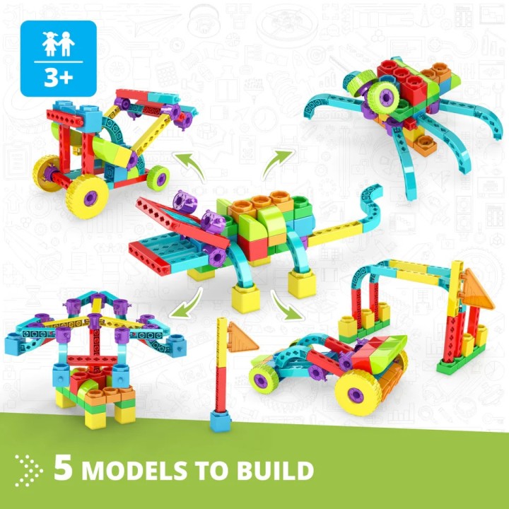 Engino QBOIDZ- Alligator STEM Building Toys for Kids Ages 3+ (5 Models to Build)QB40