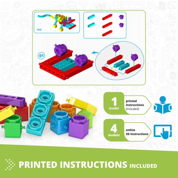 Engino QBOIDZ- Alligator STEM Building Toys for Kids Ages 3+ (5 Models to Build)QB40