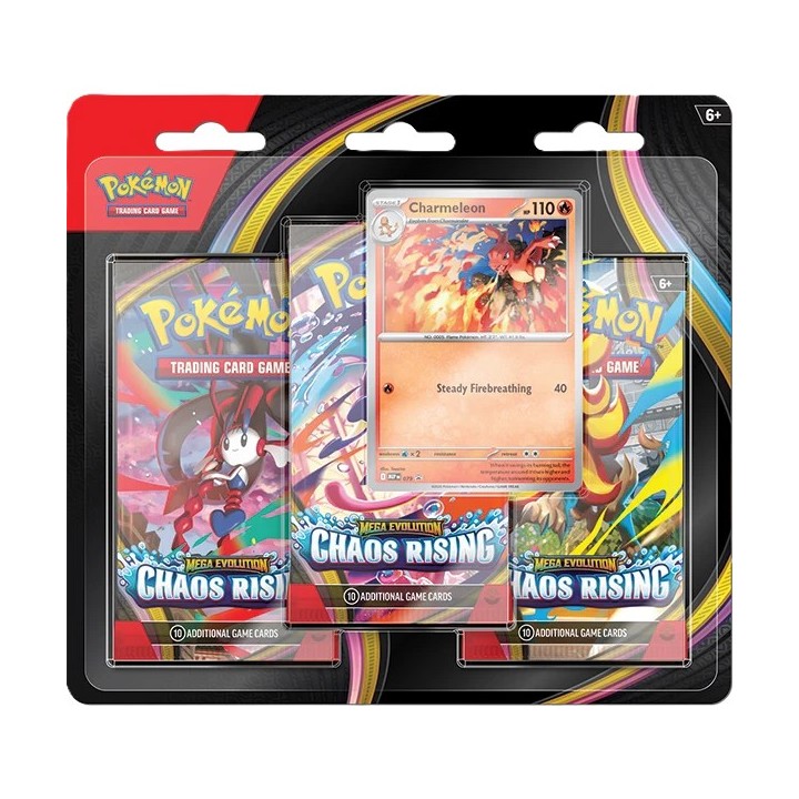 Pokemon TCG Mega Evolution: Chaos Rising - Charmeleon 3-Pack Blister