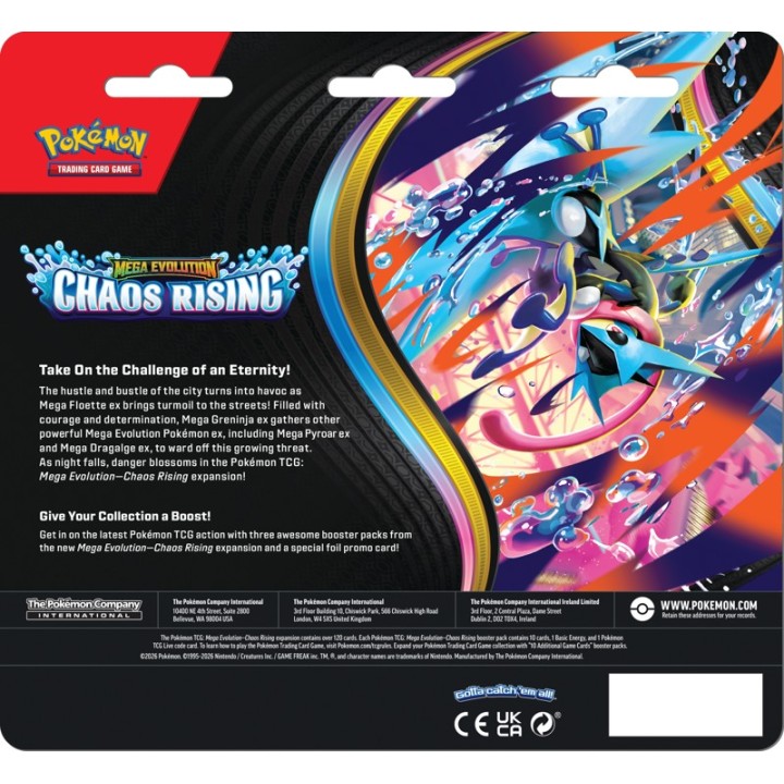 Pokemon TCG Mega Evolution: Chaos Rising - Charmeleon 3-Pack Blister