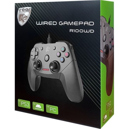 ROAR ενσύρματο gamepad R100WD, με vibration, PC, PS3 & Android TV box