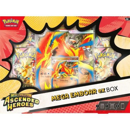 Pokemon Mega Emboar Ex Mega Evolution: Ascended Heroes Booster Box Mega Emboar eX Box (EN)
