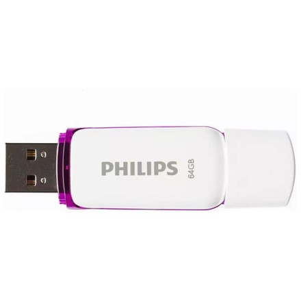 Philips Snow 64GB USB 2.0 Stick Μωβ (FM64FD70B/00) (PHIFM64FD70B-00)