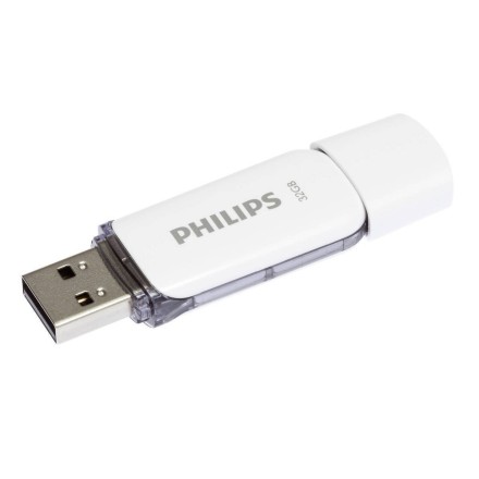 Philips Snow 32GB USB 2.0 Λευκό (FM32FD70B/00)