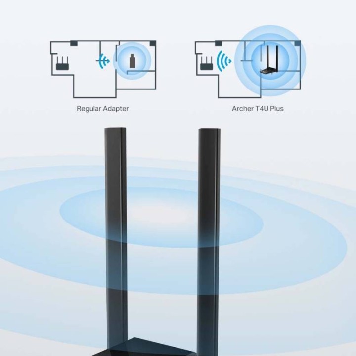 TP-Link Archer TX20U Plus AX1800 Dual Antennas High Gain Wireless USB Adapter V1 (ARCHER TX20U PLUS) (TPARCHERTX20UPLUS)
