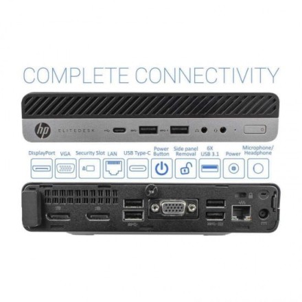 HP EliteDesk 800 G4 Mini PC (Core i5-8500T/8GB DDR4/256GB SSD)windows 11 Grade A