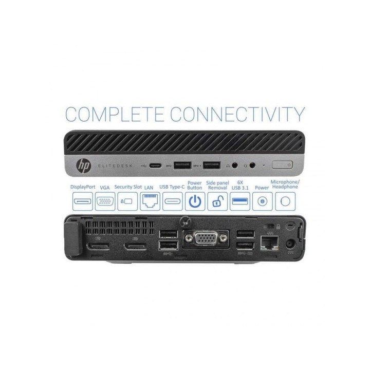 HP EliteDesk 800 G4 Mini PC (Core i5-8500T/8GB DDR4/256GB SSD)windows 11 Grade A