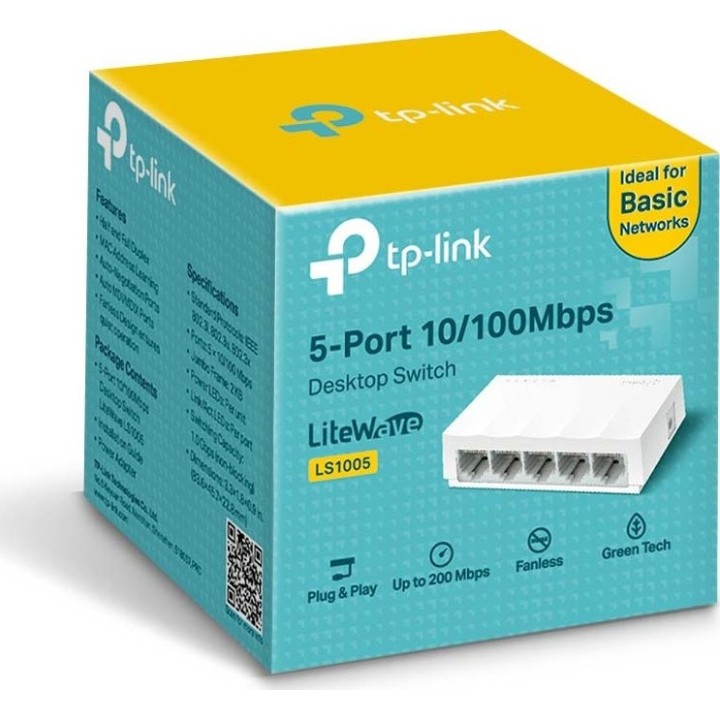 TP-LINK LS1005 v1 Unmanaged L2 Switch με 5 Θύρες Ethernet