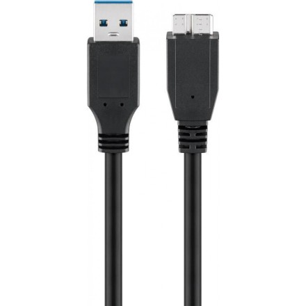 Goobay Regular USB 3.0 to micro USB Cable Μαύρο 0.5m 95734 1τμχ
