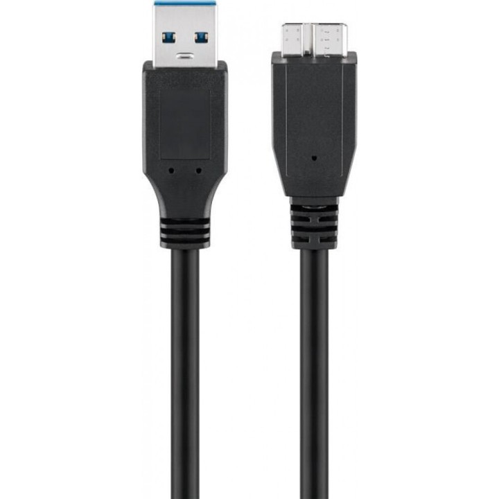 Goobay Regular USB 3.0 to micro USB Cable Μαύρο 0.5m 95734 1τμχ